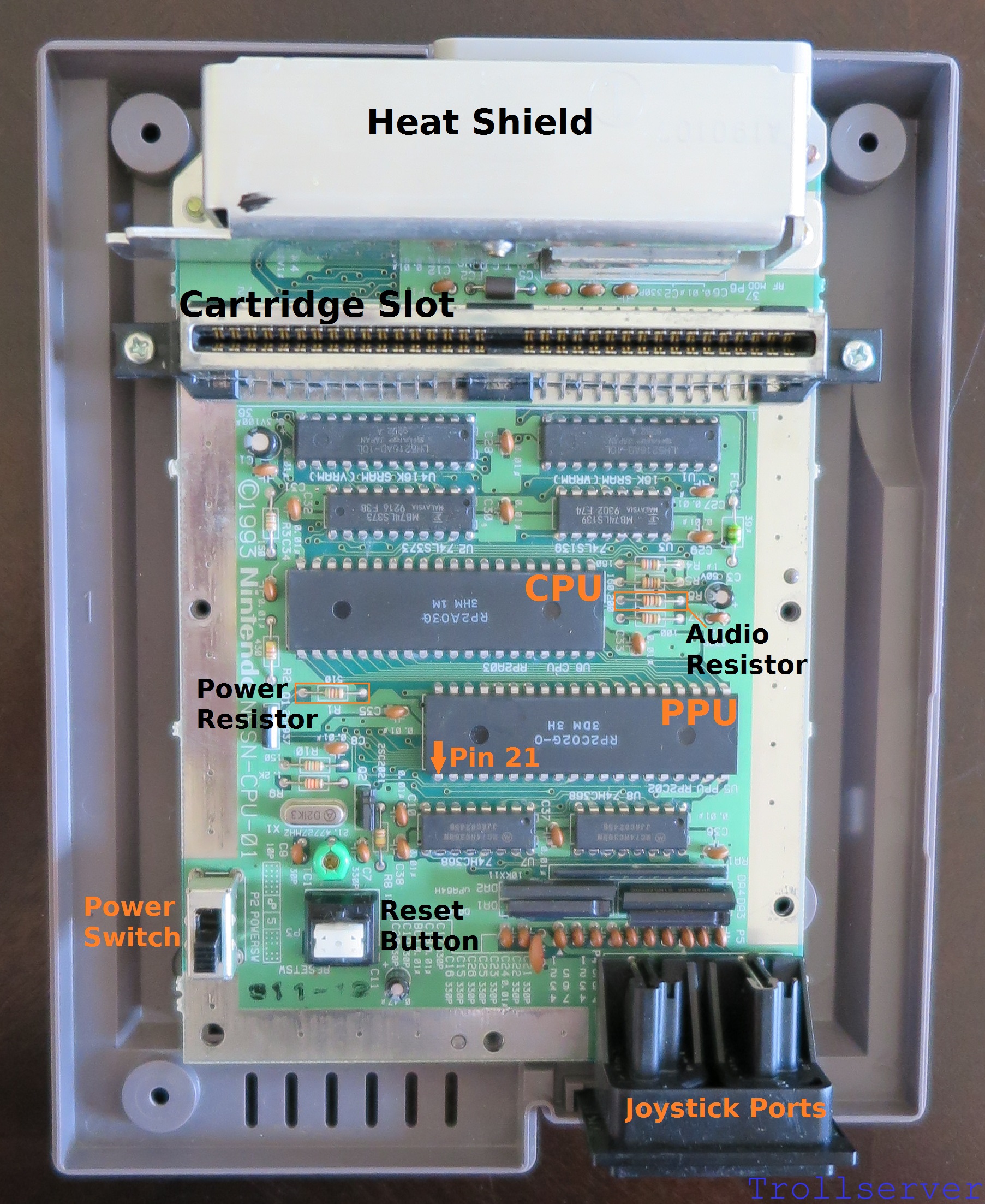 nes top loader av out